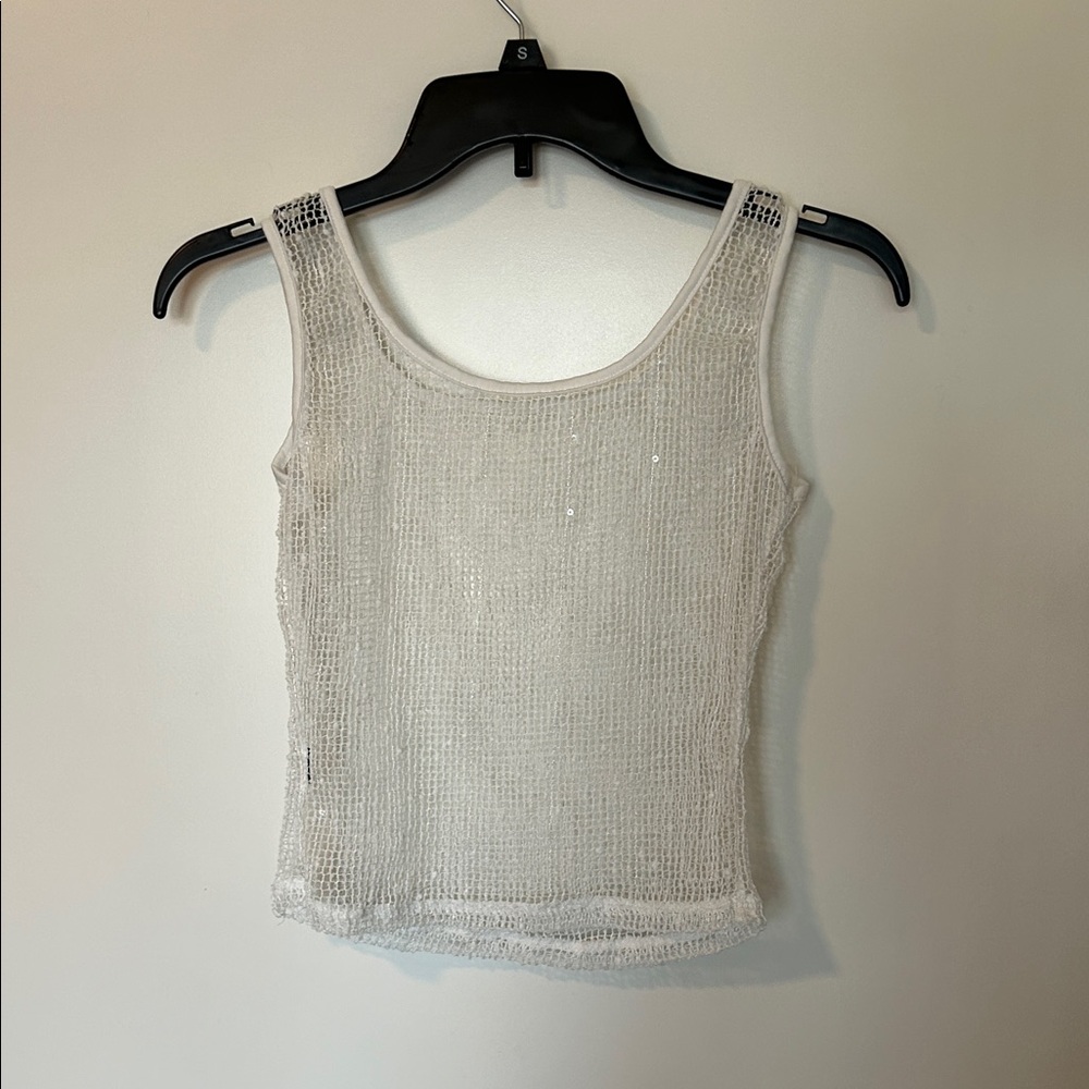 Lightweight Cream Knit Tank Top